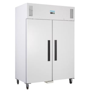 Armario refrigerado positivo blanco GN 2/1 de doble puerta 1200 L - Polar - Fourniresto