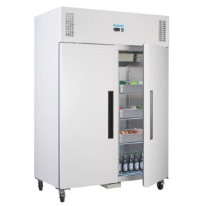 Armario refrigerado positivo blanco GN 2/1 de doble puerta 1200 L - Polar - Fourniresto