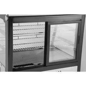 Vitrina refrigerada de mostrador negra 120 L - Polar - Fourniresto