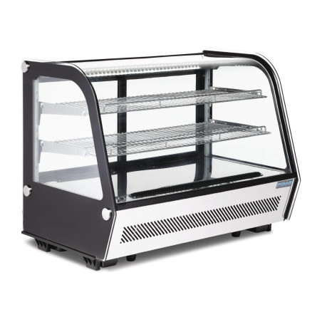 Vitrina refrigerada de mostrador negra 160 L - Polar - Fourniresto