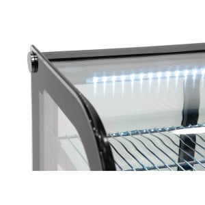 Vitrina refrigerada de mostrador negra 160 L - Polar - Fourniresto