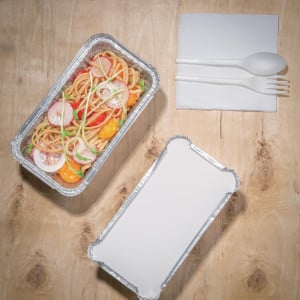 Gran bandeja rectangular de aluminio - Lote de 500 - Fiesta - Fourniresto