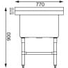 Fregadero Profundo con Salpicadero 100 L 770 X 600 mm - Vogue - Fourniresto