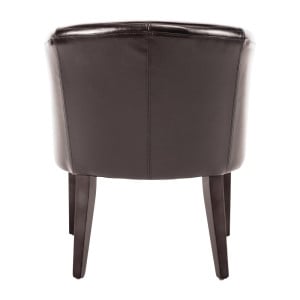 Sillón de cuero sintético marrón oscuro - Bolero - Fourniresto