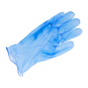 Guantes Alimentarios de Vinilo sin Polvo Azules Talla XL - Lote de 100 - Vogue - Fourniresto