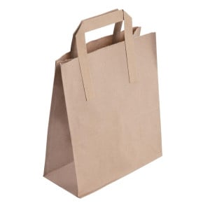 Bolsa de papel reciclable marrón 255 x 215 mm - Lote de 250 - Fiesta Green - Fourniresto