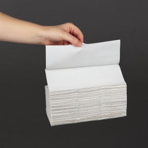 Toallas de Mano Plegado en C 2 Capas 160 Hojas - Lote de 15 - Jantex - Fourniresto