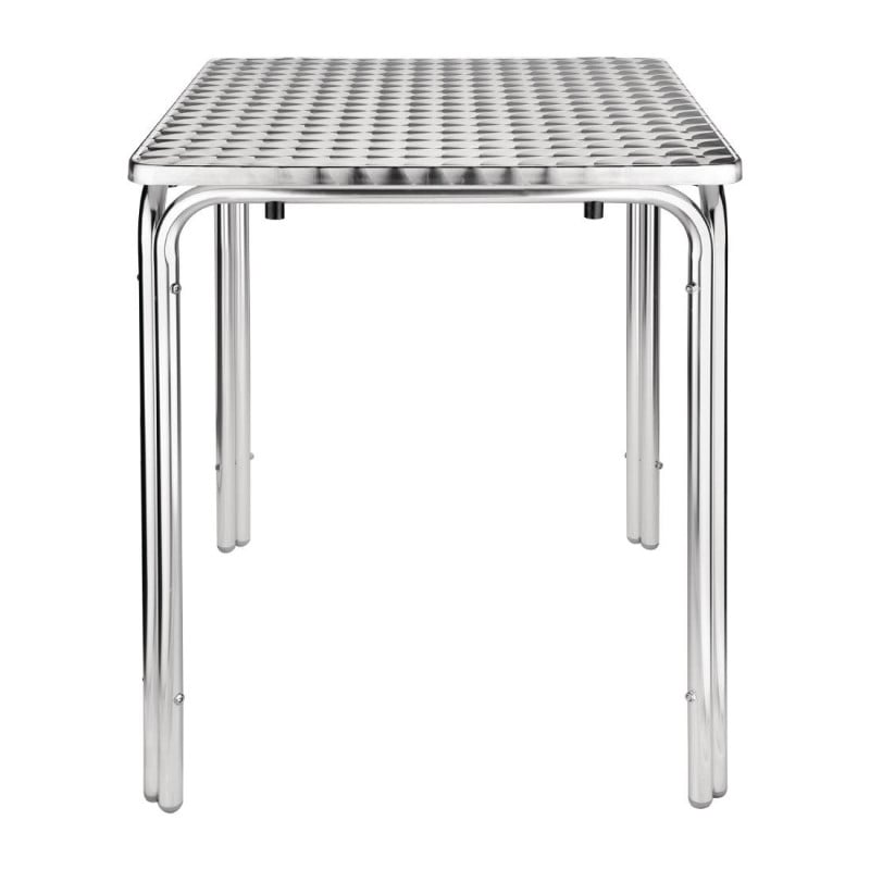 Mesa Cuadrada Apilable de Acero Inoxidable 600 x 600 mm - Bolero - Fourniresto