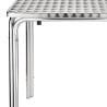 Mesa Cuadrada Apilable de Acero Inoxidable 600 x 600 mm - Bolero - Fourniresto