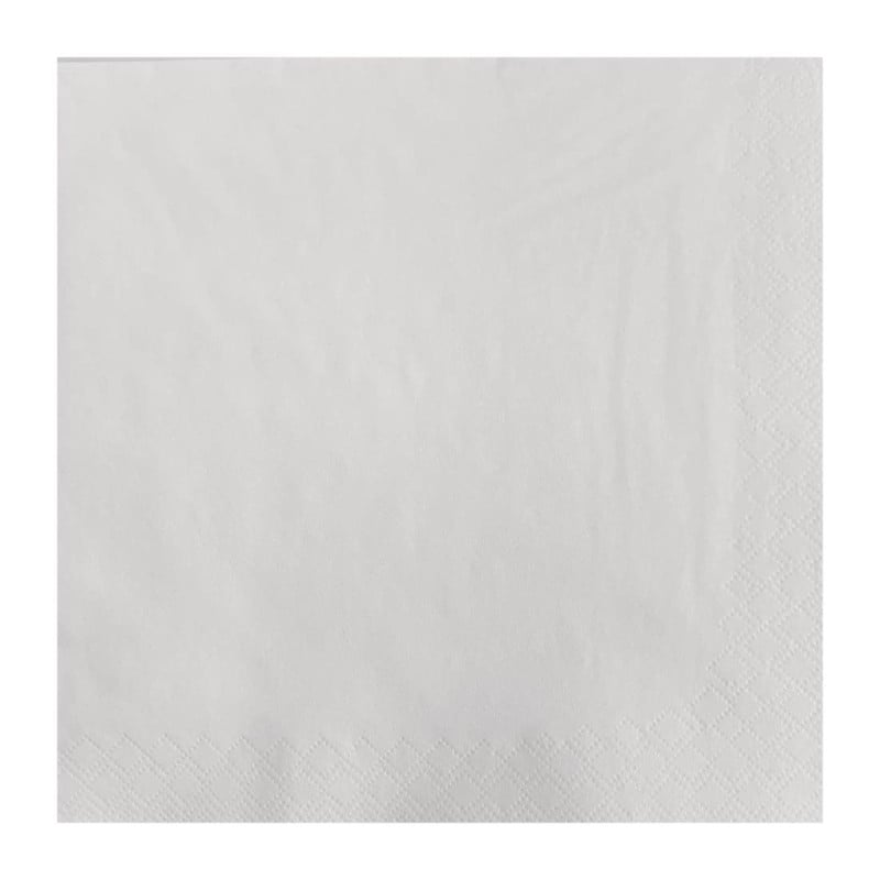 Servilleta de mesa de papel blanco 2 capas 300 x 300 mm - Lote de 1500 - FourniResto - Fourniresto