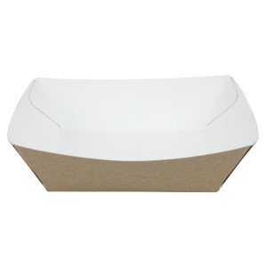 Gran Bandeja de Alimentos de Kraft Compostable 139 x 148 mm - Lote de 500 - Colpac - Fourniresto