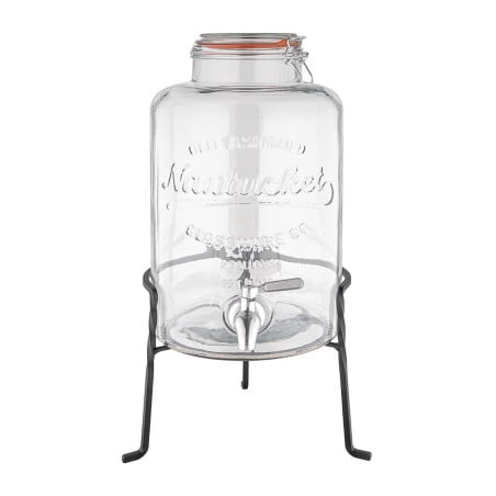 Glass Retro Water Dispenser with 8.5 L Base - Olympia - Fourniresto