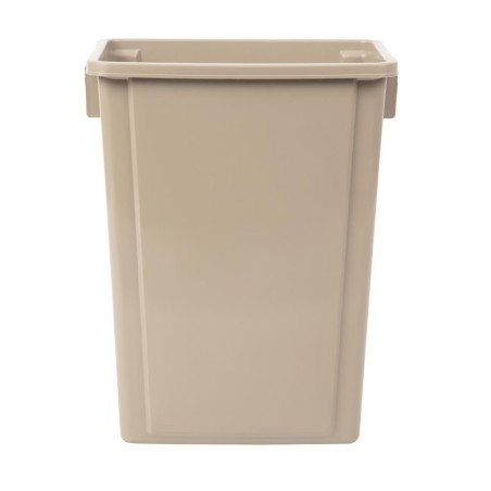 Contenedor de reciclaje beige de polipropileno de 56 L - Jantex - Fourniresto