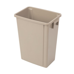 Contenedor de reciclaje beige de polipropileno de 56 L - Jantex - Fourniresto