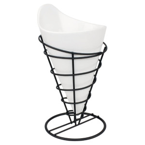 Soporte Cónico Negro para Patatas Fritas Ø 115 mm - Olympia - Fourniresto