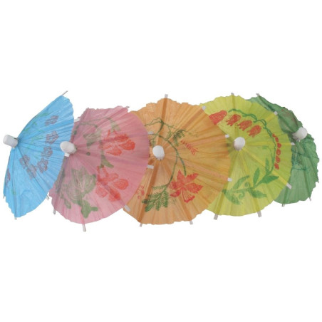 Parasol de papel de diferentes colores - Lote de 144 - Fiesta - Fourniresto