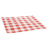 Greaseproof Paper Vichy Red 250 x 250 mm - Pack of 200 - FourniResto - Fourniresto