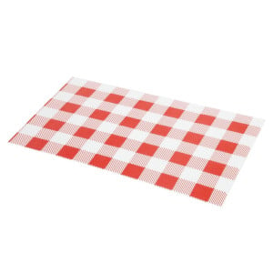 Papel encerado Vichy rojo 190 x 310 mm - Lote de 200 - FourniResto - Fourniresto