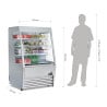 Vitrina mural refrigerada positiva con 3 estantes de 918 mm - Polar - Fourniresto