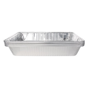 Bandeja rectangular de aluminio GN 1/1 9,6 L - Lote de 5 - Fiesta - Fourniresto