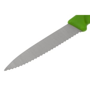 Cuchillo de oficina verde hoja dentada 8 cm - Victorinox - Fourniresto