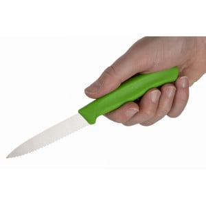 Cuchillo de oficina verde hoja dentada 8 cm - Victorinox - Fourniresto