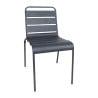 Folding Grey Slat Steel Chair - Set of 4 - Bolero - Fourniresto