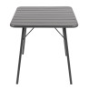 Mesa de listones cuadrada gris de acero 700 x 700 mm - Bolero - Fourniresto