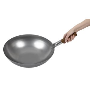 Wok de Acero con Fondo Hemisférico Londonwok Ø 38 cm - FourniResto - Fourniresto