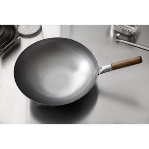 Wok de Acero con Fondo Hemisférico Londonwok Ø 38 cm - FourniResto - Fourniresto