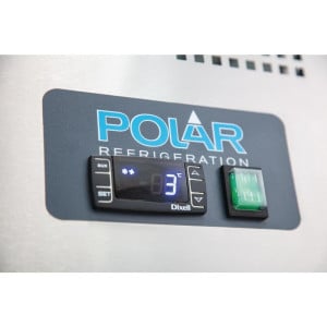 Mostrador de pizza con encimera de mármol y 2 puertas Serie G - Polar - Fourniresto