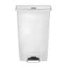 Cubo de basura con pedal frontal Slim Jim StepOn blanco de 68L - Rubbermaid - Fourniresto