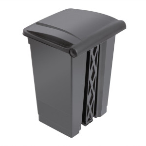 Cubo de basura de cocina con pedal negro 45L - Jantex - Fourniresto