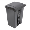 Black 45L Pedal Kitchen Bin - Jantex - Fourniresto