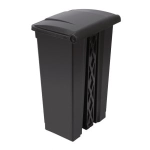 Cubo de basura de cocina con pedal negro 87L - Jantex - Fourniresto