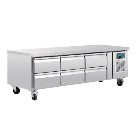 Zócalo refrigerado positivo GN 1/1 Serie U 6 cajones 317L - Polar - Fourniresto