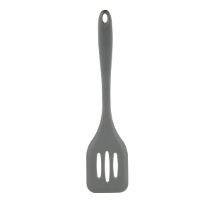 Perforated Grey Heat-Resistant Silicone Spatula 295mm - Vogue - Fourniresto