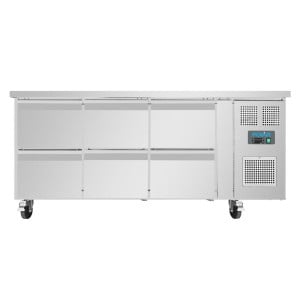 Mesa Refrigerada GN 1/1 Ventilada 6 Cajones Serie U 465L - Polar - Fourniresto