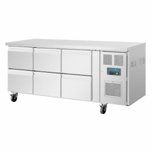 Mesa Refrigerada GN 1/1 Ventilada 6 Cajones Serie U 465L - Polar - Fourniresto