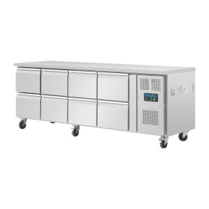 Mesa Refrigerada GN 1/1 Ventilada 8 Cajones Serie U 616L - Polar - Fourniresto