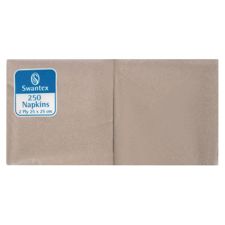 Servilletas de desayuno Kraft compostables 2 capas 25x25 - Lote de 2000 - FourniResto - Fourniresto