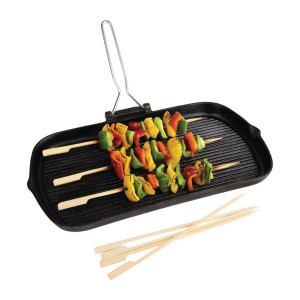 Brochetas biodegradables de bambú de 210 mm - Paquete de 100 - Fiesta Green - Fourniresto