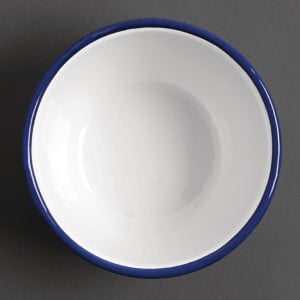 Enamelled Steel Salad Bowl 155mm - Set of 6 - Olympia - Fourniresto