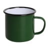 Enamel Steel Mugs Grey and Black 350ml - Set of 6 - Olympia - Fourniresto