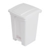 Cubo de basura de cocina con pedal blanco 45L - Jantex - Fourniresto