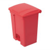 Cubo de basura de cocina con pedal rojo 65L - Jantex - Fourniresto