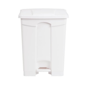 Cubo de basura de cocina con pedal blanco 65L - Jantex - Fourniresto