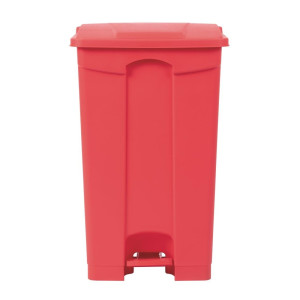 Cubo de basura de cocina con pedal rojo 87L - Jantex - Fourniresto