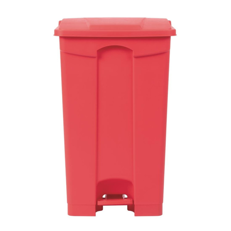 Cubo de basura de cocina con pedal rojo 87L - Jantex - Fourniresto