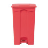 Cubo de basura de cocina con pedal rojo 87L - Jantex - Fourniresto